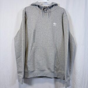 Adidas Essential Hoody Originals Trefoil Grey Heather Fleece Pullover Medium